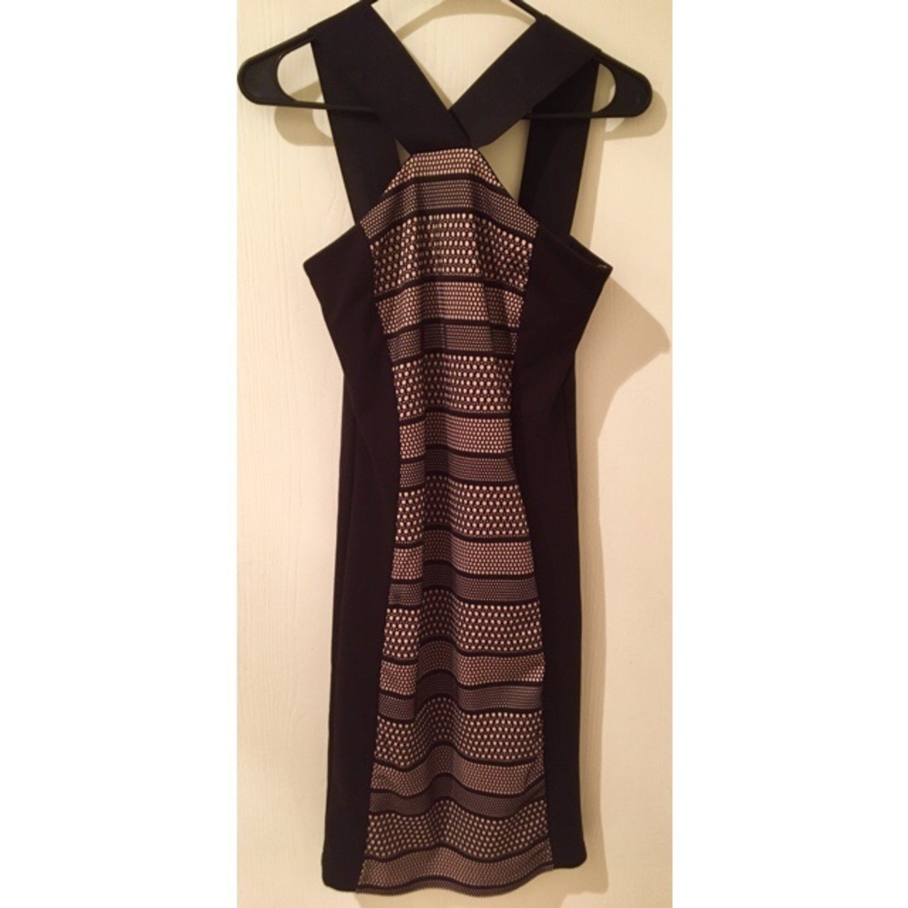 Charlotte Russe black and beige dress. Size small.